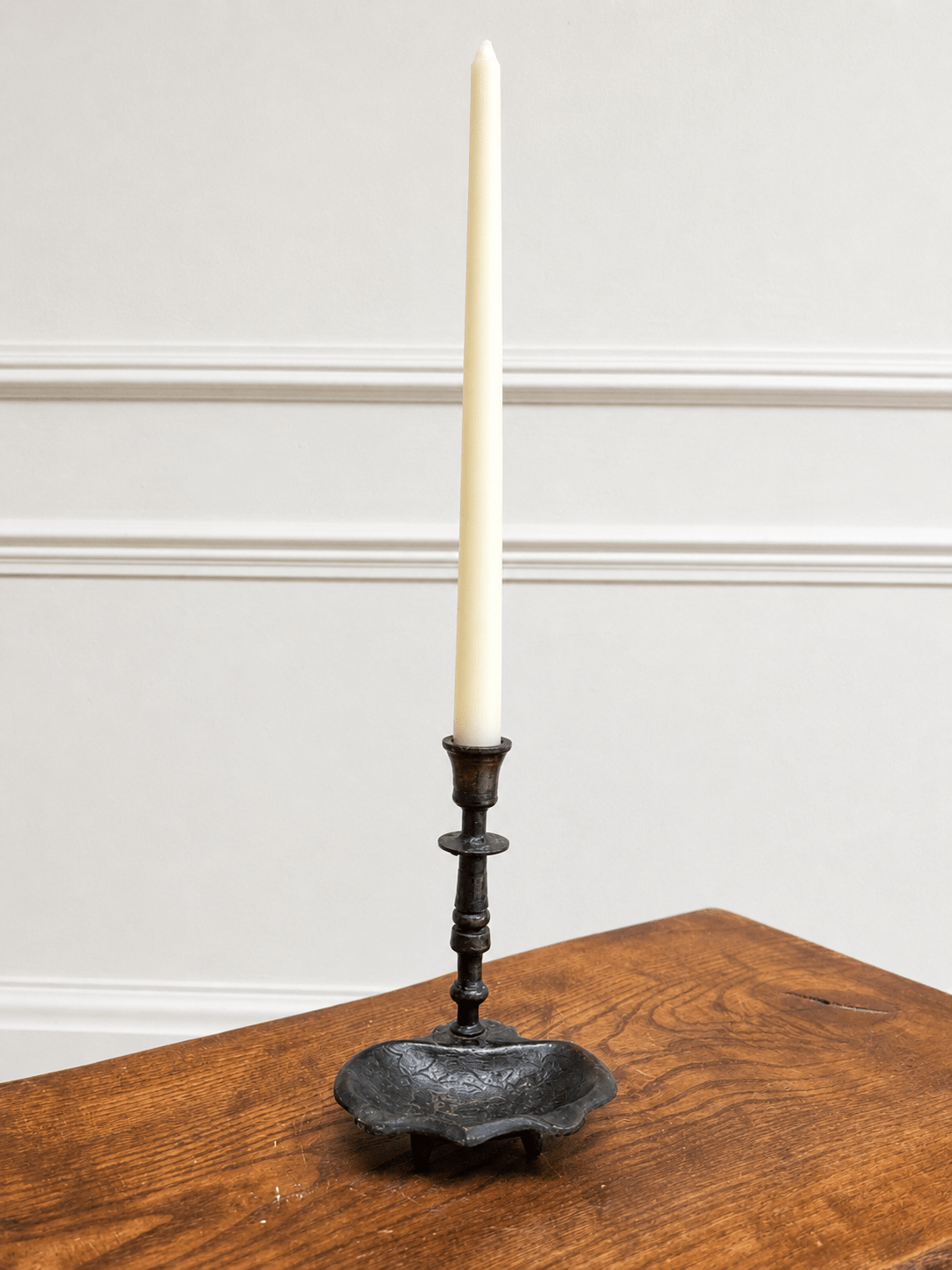 Antique Bronze Candle and Incense Holder with Repoussé Details – Candle Holder – MILLA OBJETS