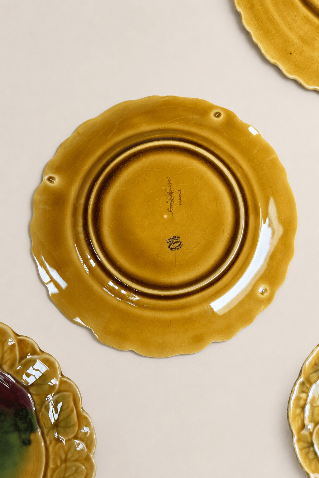 Antique French Sarreguemines Majolica Fruit Plates - Set of 12 – Plates – MILLA OBJETS