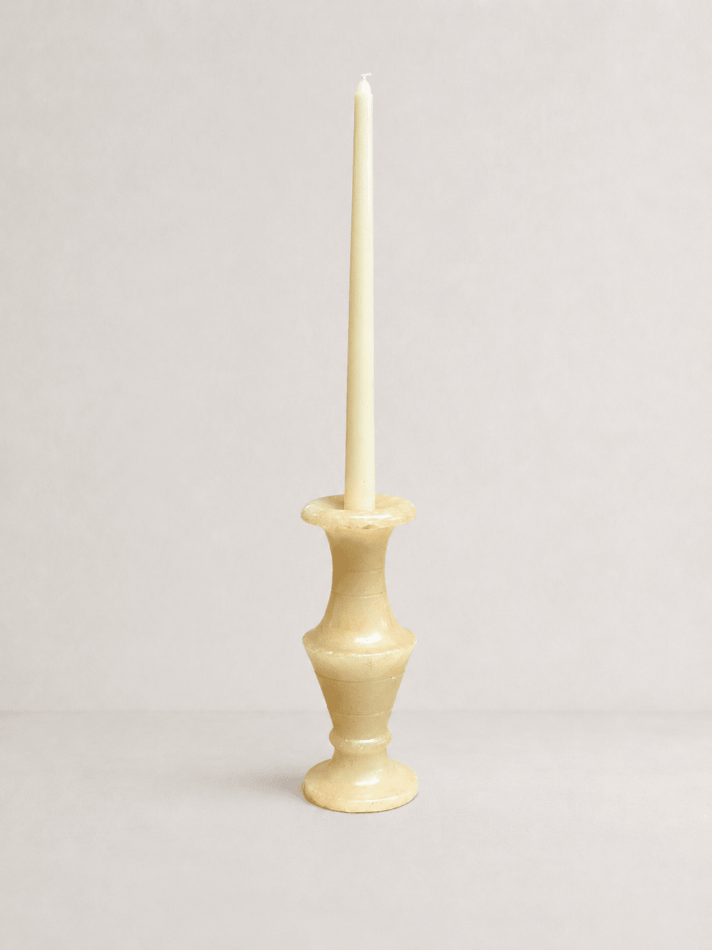 Vintage Italian Carved Alabaster Baluster Candle Holder – Candle Holder – MILLA OBJETS