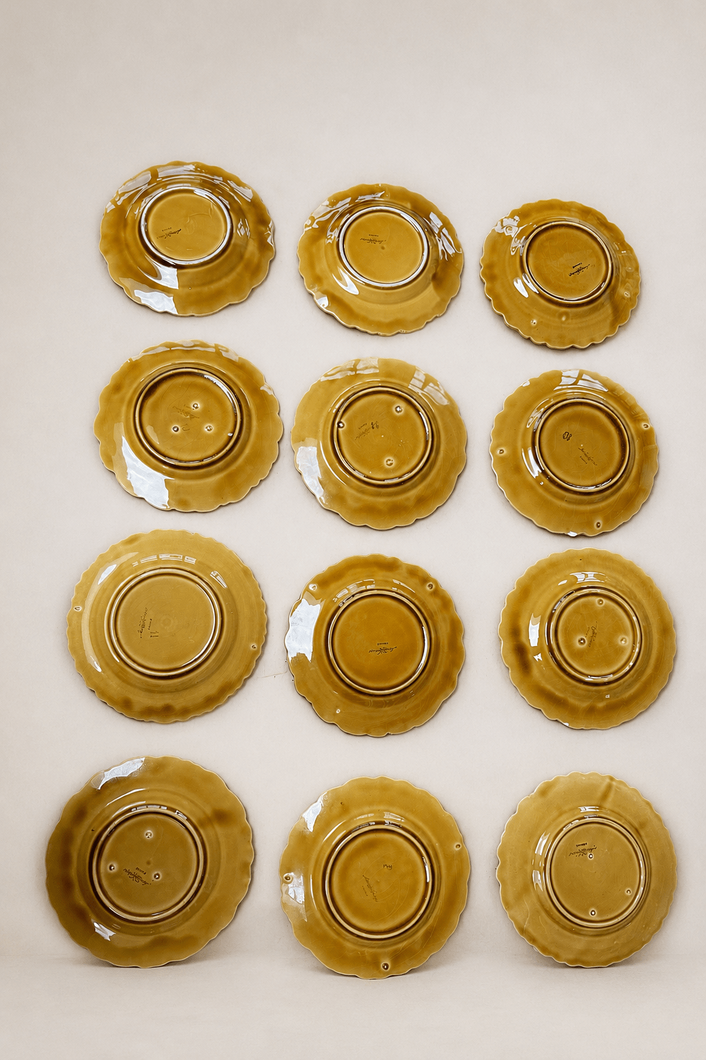 Antique French Sarreguemines Majolica Fruit Plates - Set of 12 – Plates – MILLA OBJETS
