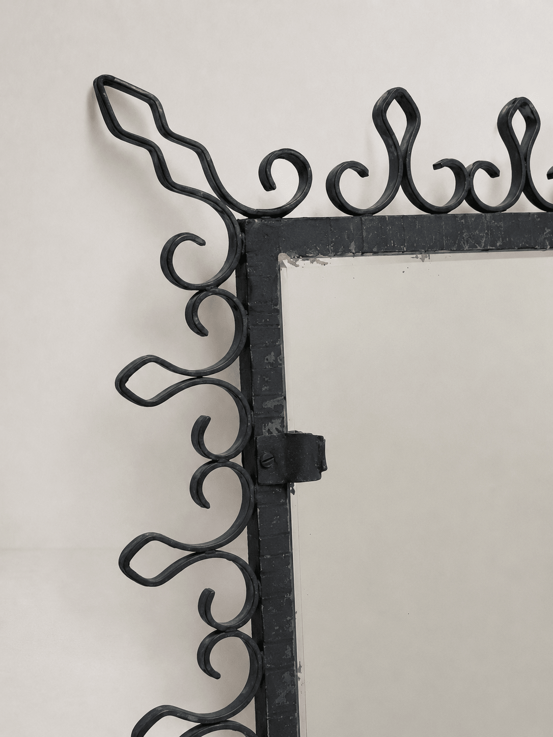 French Art Deco Wrought Iron Wall Mirror, circa 1940s – Wall Mirror – MILLA OBJETS