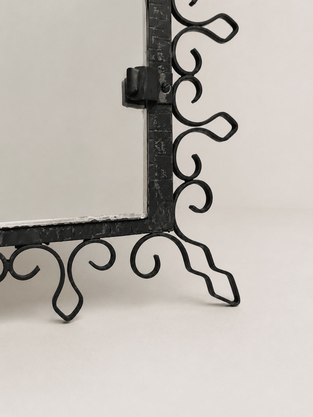 French Art Deco Wrought Iron Wall Mirror, circa 1940s – Wall Mirror – MILLA OBJETS