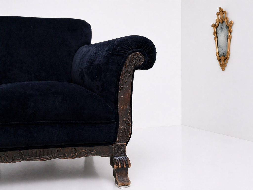 Pair Of Art Deco Velvet Armchairs