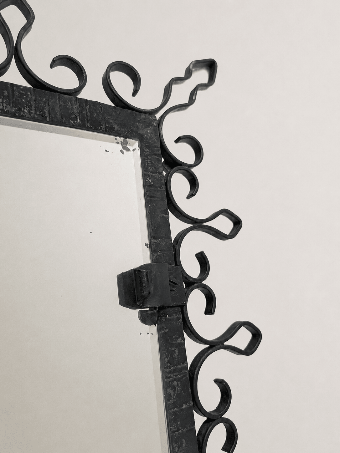 French Art Deco Wrought Iron Wall Mirror, circa 1940s – Wall Mirror – MILLA OBJETS