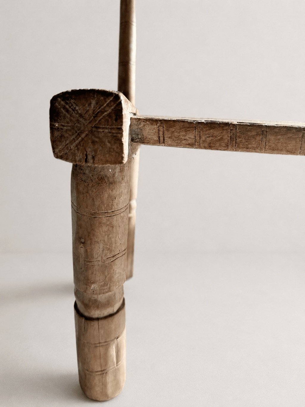 Pair of Antique Primitive Low Chairs, Early 20th Century – Low Chairs – MILLA OBJETS