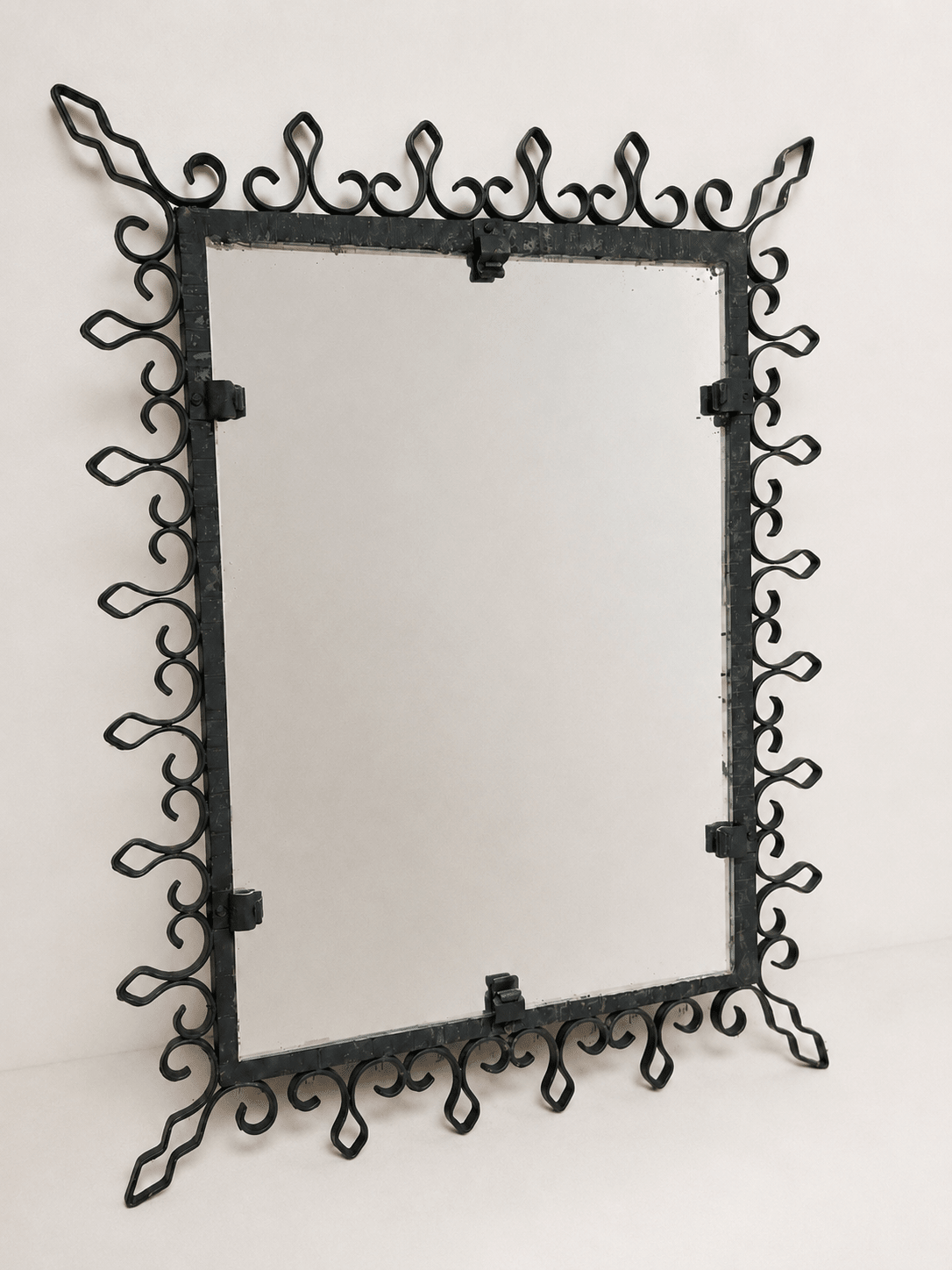 French Art Deco Wrought Iron Wall Mirror, circa 1940s – Wall Mirror – MILLA OBJETS