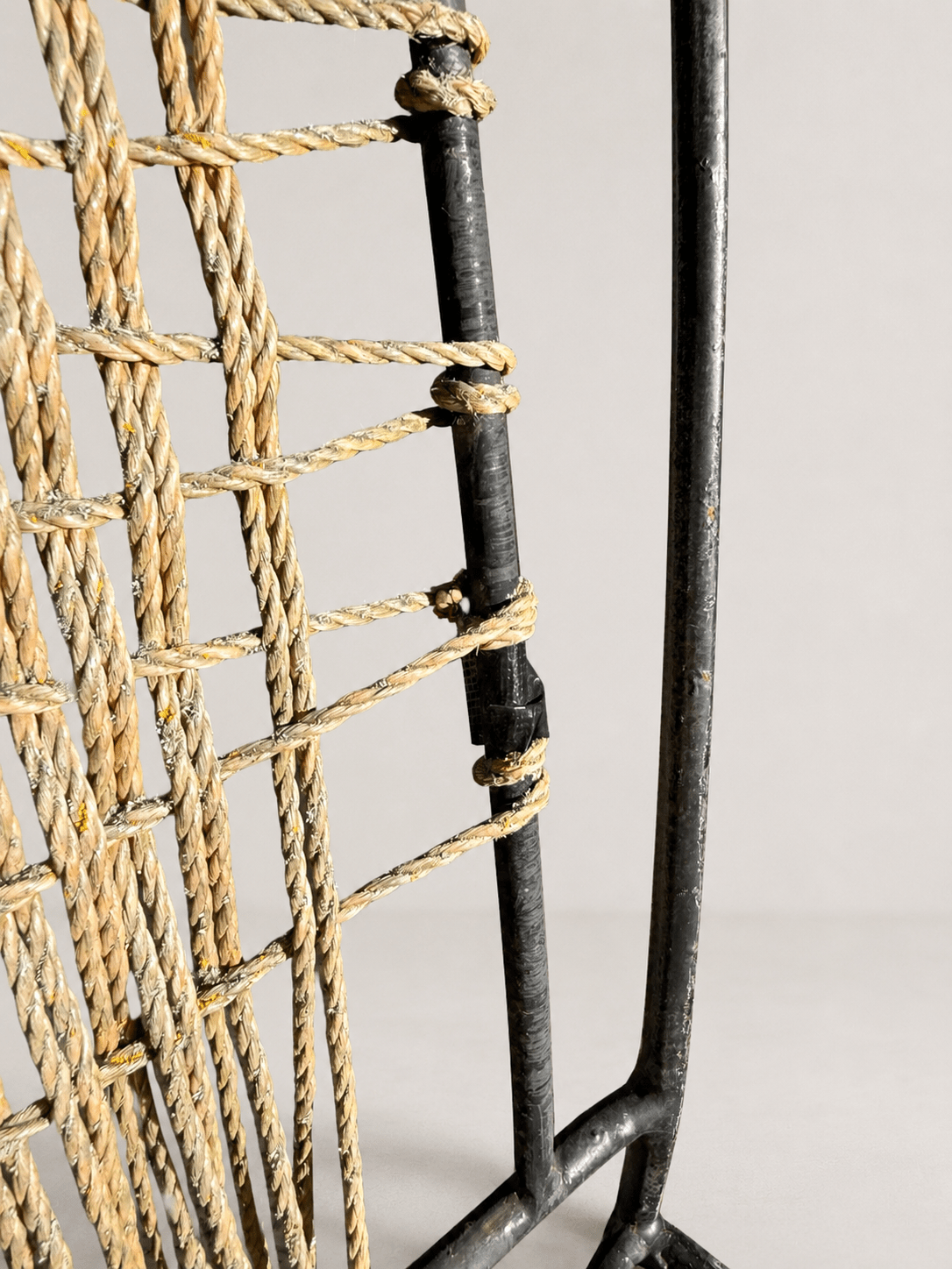 Set of 4 Mid-Century French Wrought Iron & Woven Cord Patio Chairs, circa 1950s – Dining Chairs – MILLA OBJETS