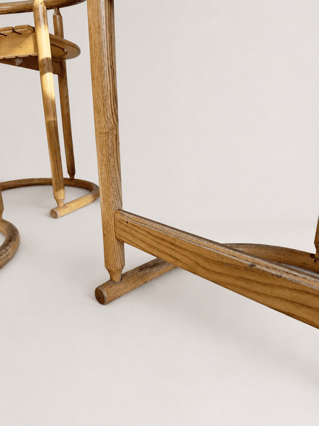 Set of Four Postmodern Solid Oak Bar Stools by Allmilmö, c. 1980s – Bar Stools – MILLA OBJETS