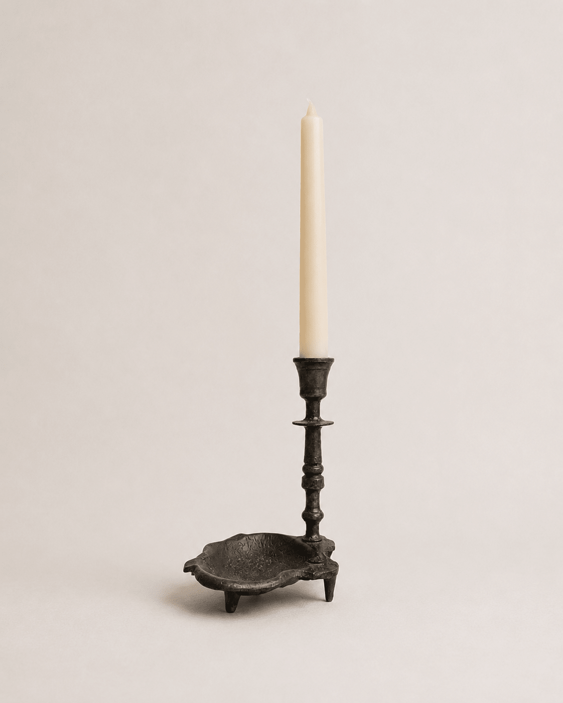 Antique Bronze Candle and Incense Holder with Repoussé Details – Candle Holder – MILLA OBJETS