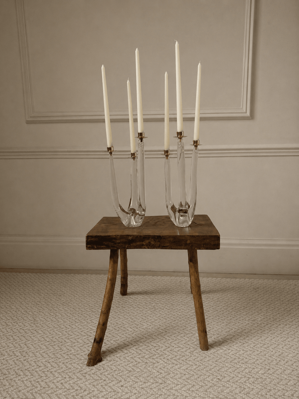 Vintage French Country Stool Faux-Bamboo Legs – Stool – MILLA OBJETS