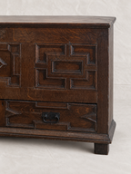 Late 17th Century English Oak Geometric Chest / Cupboard