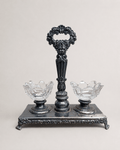 Antique Late Victorian Silver-Plated Double Salt Cellar with Glass Inserts – Salt Cellar – MILLA OBJETS