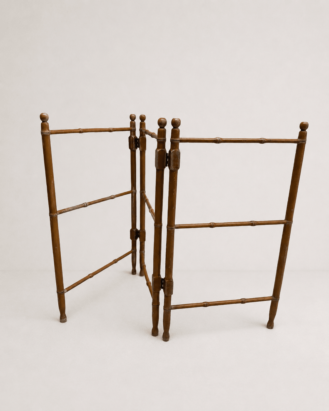 Vintage French Faux Bamboo Folding Wooden Towel Rail & Clothes Airer – Towel Rail – MILLA OBJETS
