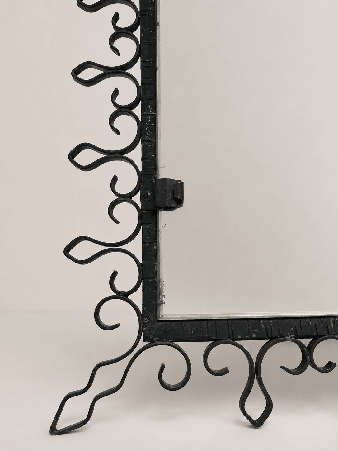 French Art Deco Wrought Iron Wall Mirror, circa 1940s – Wall Mirror – MILLA OBJETS