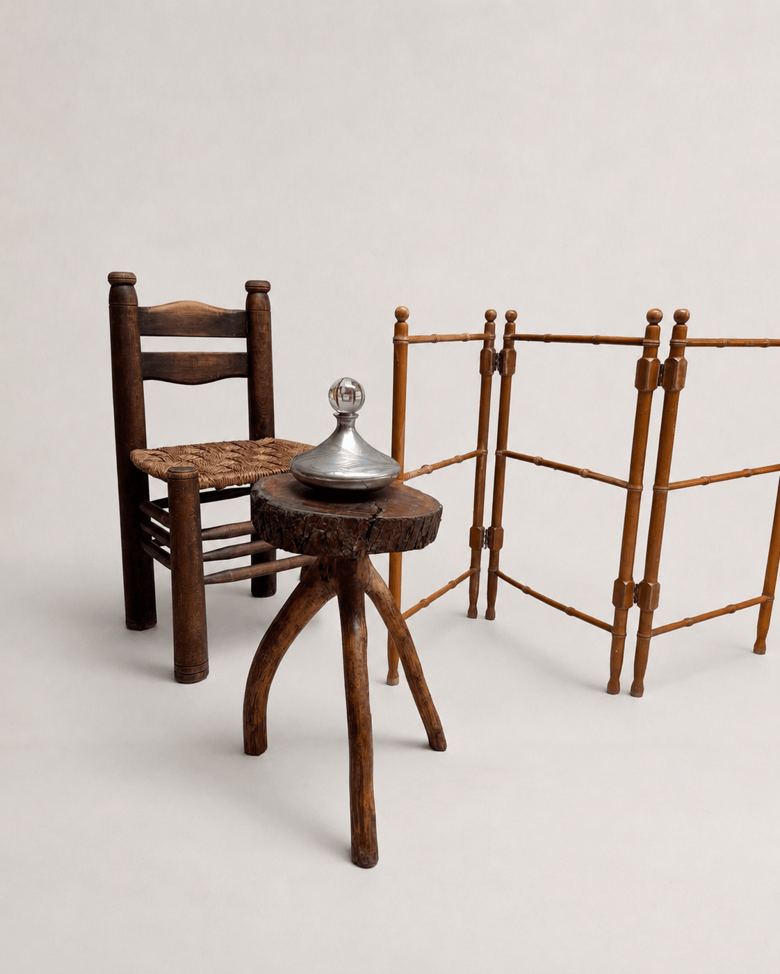 Vintage French Faux Bamboo Folding Wooden Towel Rail & Clothes Airer – Towel Rail – MILLA OBJETS
