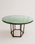 Mid Century Style Vintage Round Green Resin Dining Table – Dining Table – MILLA OBJETS