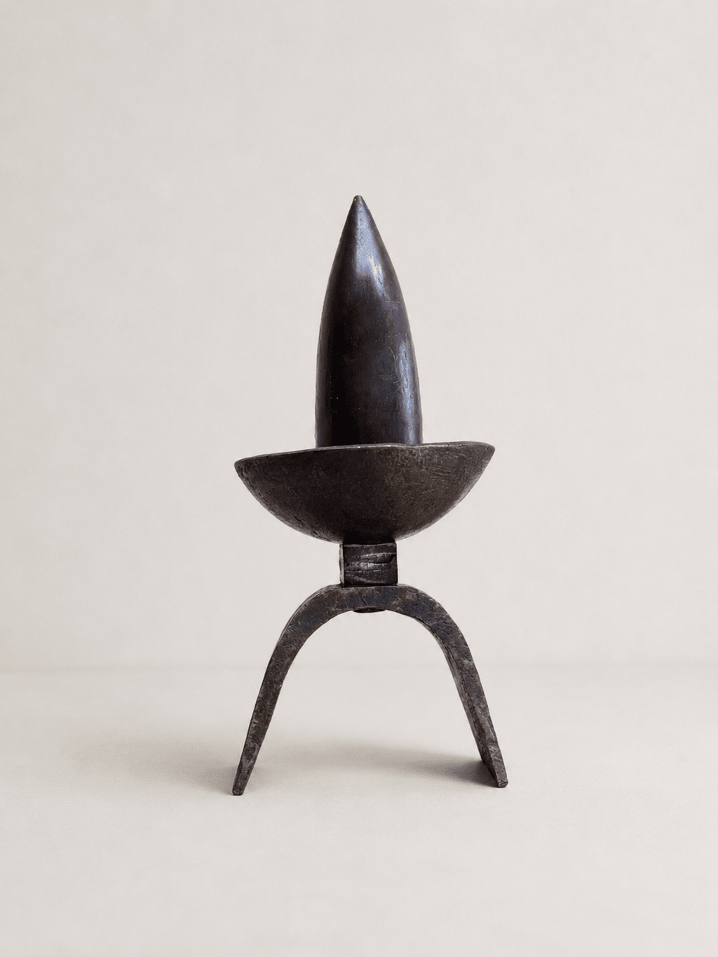 Pair of Brutalist Forged Bronze Pricket Candlesticks – Candlesticks – MILLA OBJETS