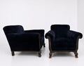 Pair Of Art Deco Velvet Armchairs