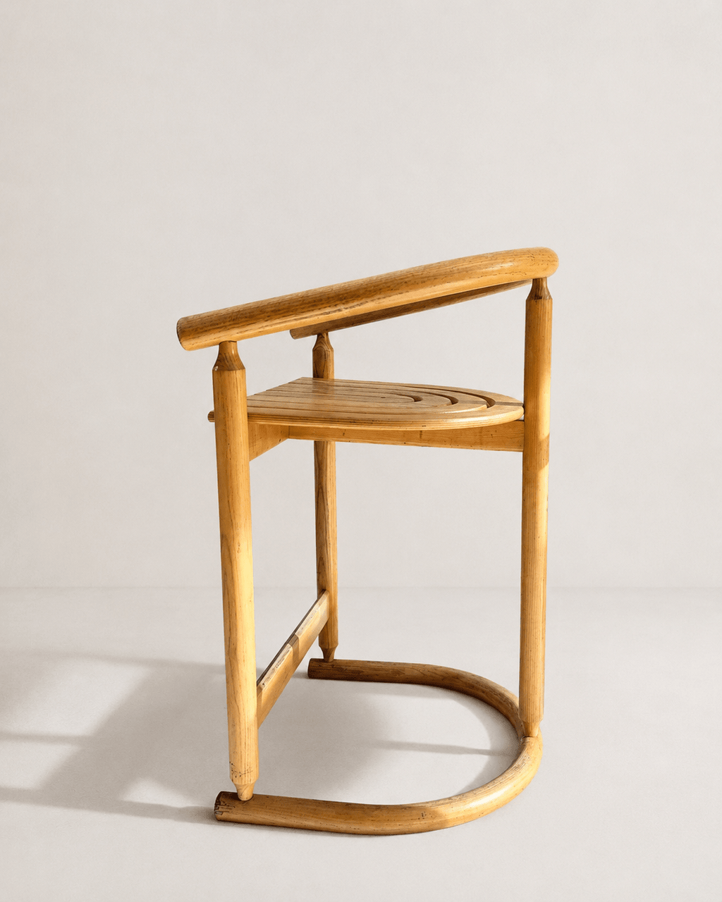 Set of Four Postmodern Solid Oak Bar Stools by Allmilmö, c. 1980s – Bar Stools – MILLA OBJETS
