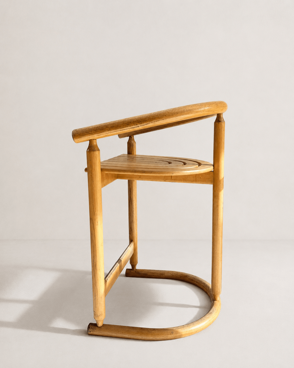 Set of Four Postmodern Solid Oak Bar Stools by Allmilmö, c. 1980s – Bar Stools – MILLA OBJETS