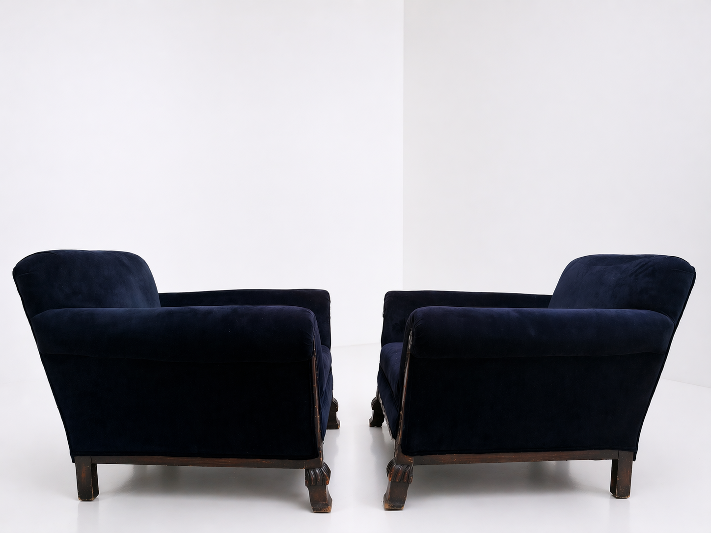 Pair Of Art Deco Velvet Armchairs