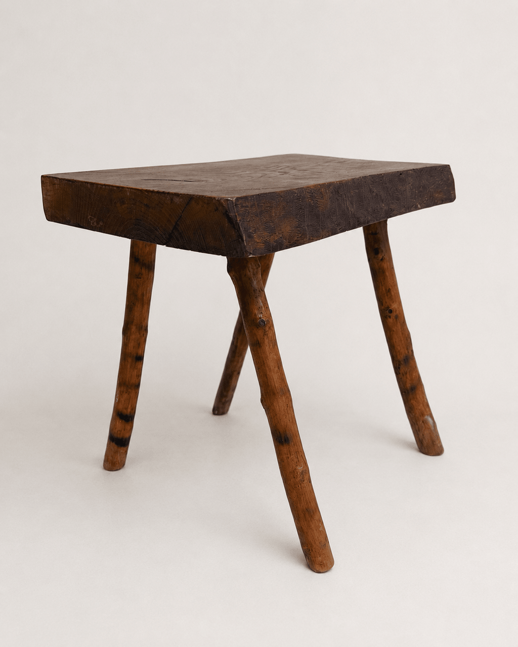 Vintage French Country Stool Faux-Bamboo Legs – Stool – MILLA OBJETS