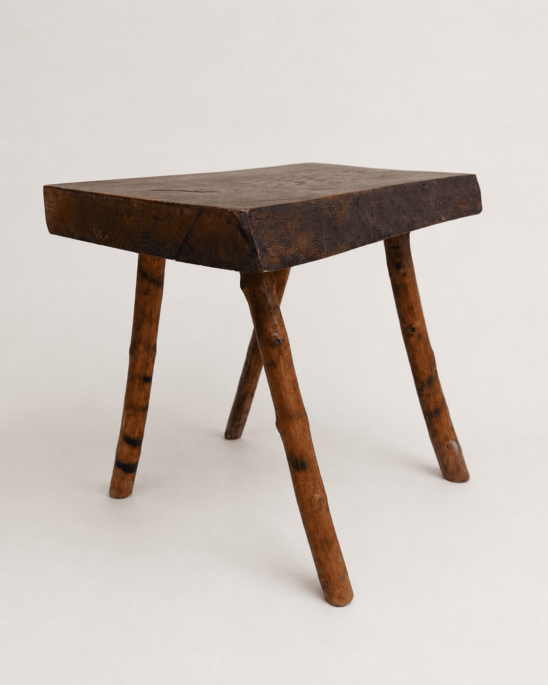 Vintage French Country Stool Faux-Bamboo Legs – Stool – MILLA OBJETS
