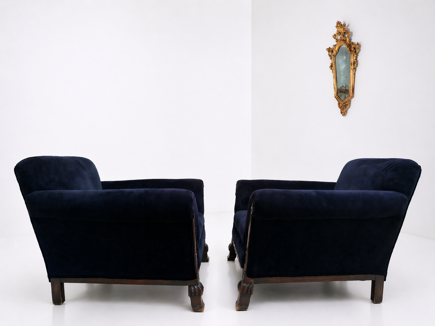 Pair Of Art Deco Velvet Armchairs