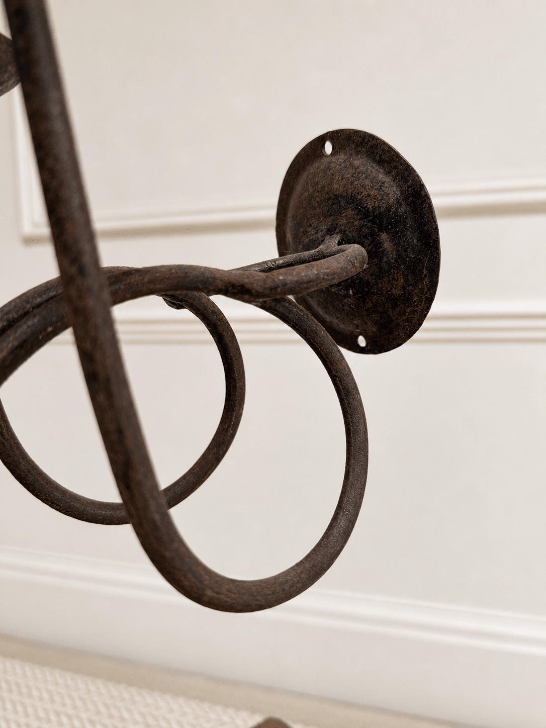 Vintage Brutalist Wrought Iron Two-Branch Candelabra – Candelabra – MILLA OBJETS