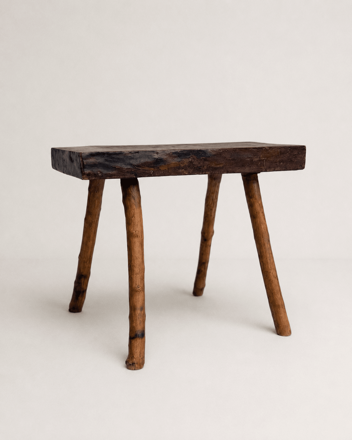 Vintage French Country Stool Faux-Bamboo Legs – Stool – MILLA OBJETS