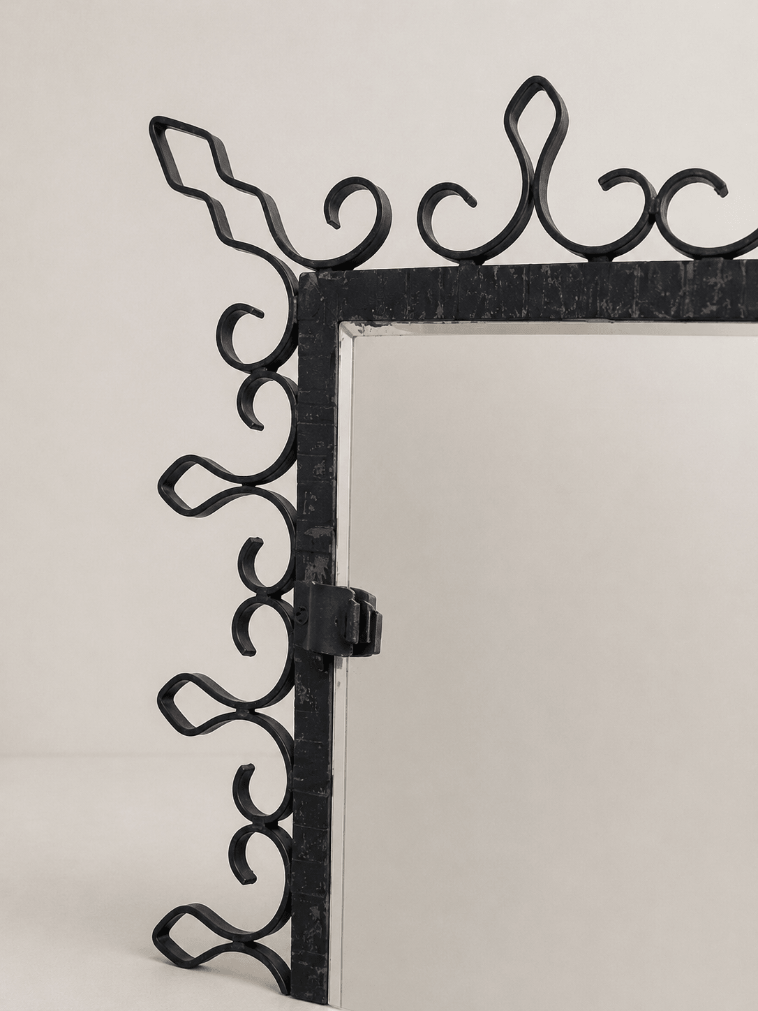 French Art Deco Wrought Iron Wall Mirror, circa 1940s – Wall Mirror – MILLA OBJETS
