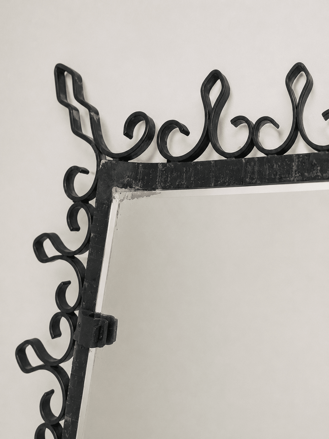 French Art Deco Wrought Iron Wall Mirror, circa 1940s – Wall Mirror – MILLA OBJETS