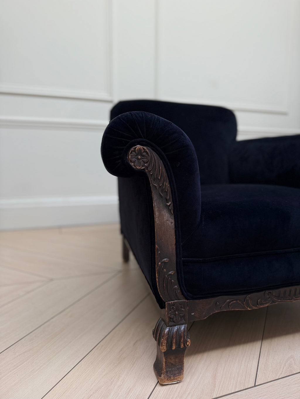 Pair Of Art Deco Velvet Armchairs