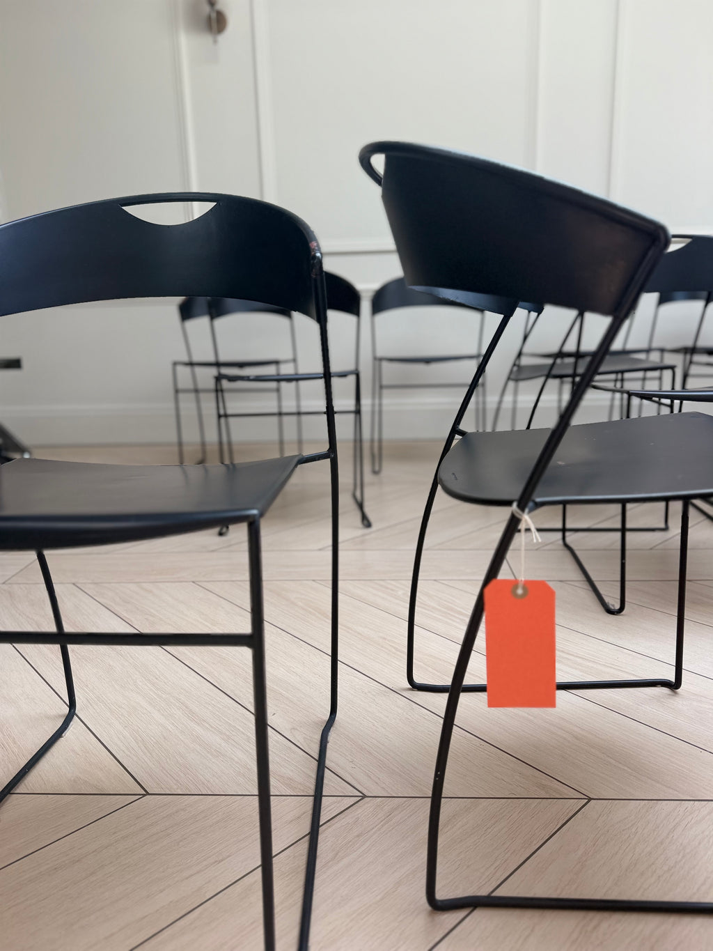 Set Of 10 Vintage Juliette Dining Chairs By Hannes Wettstein For Baleri Italia