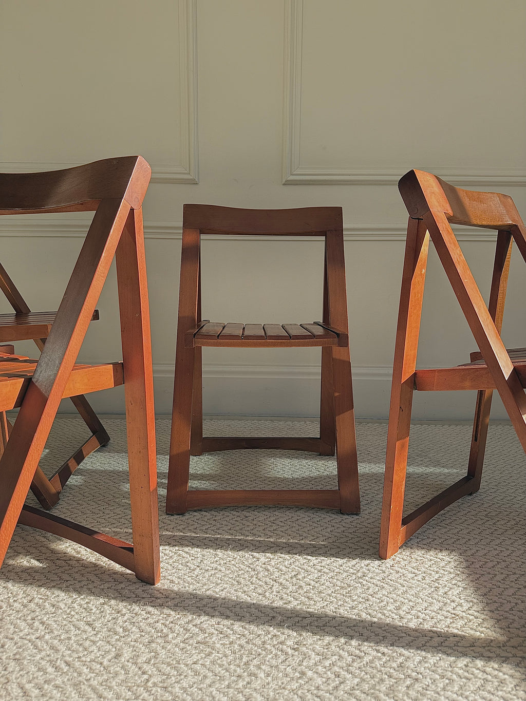 A Set Of 4 Trieste Folding Chairs By Aldo Jacober for Alberto Bazzani