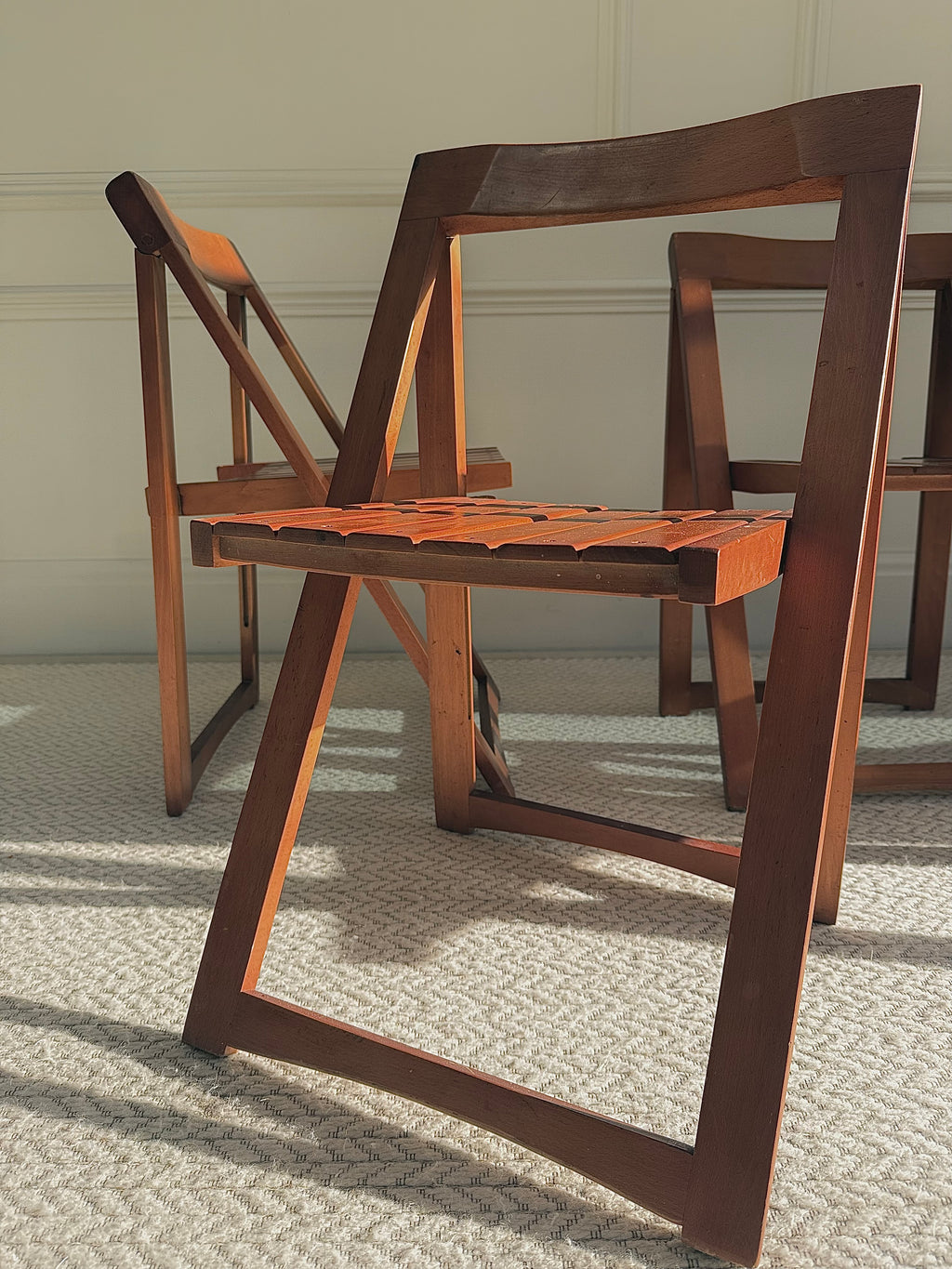 A Set Of 4 Trieste Folding Chairs By Aldo Jacober for Alberto Bazzani