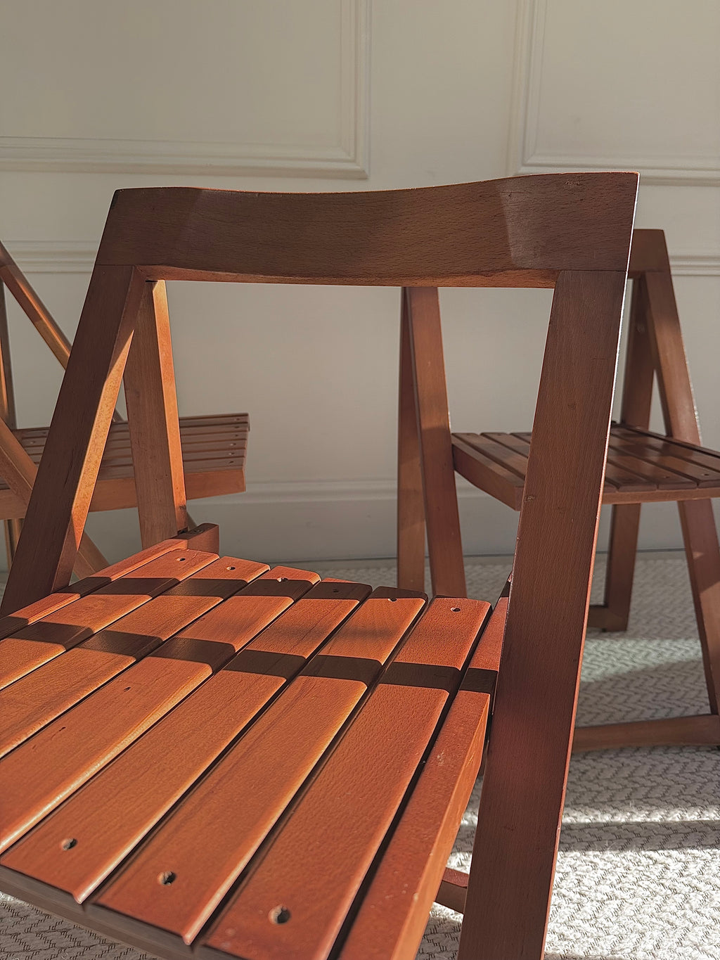 A Set Of 4 Trieste Folding Chairs By Aldo Jacober for Alberto Bazzani