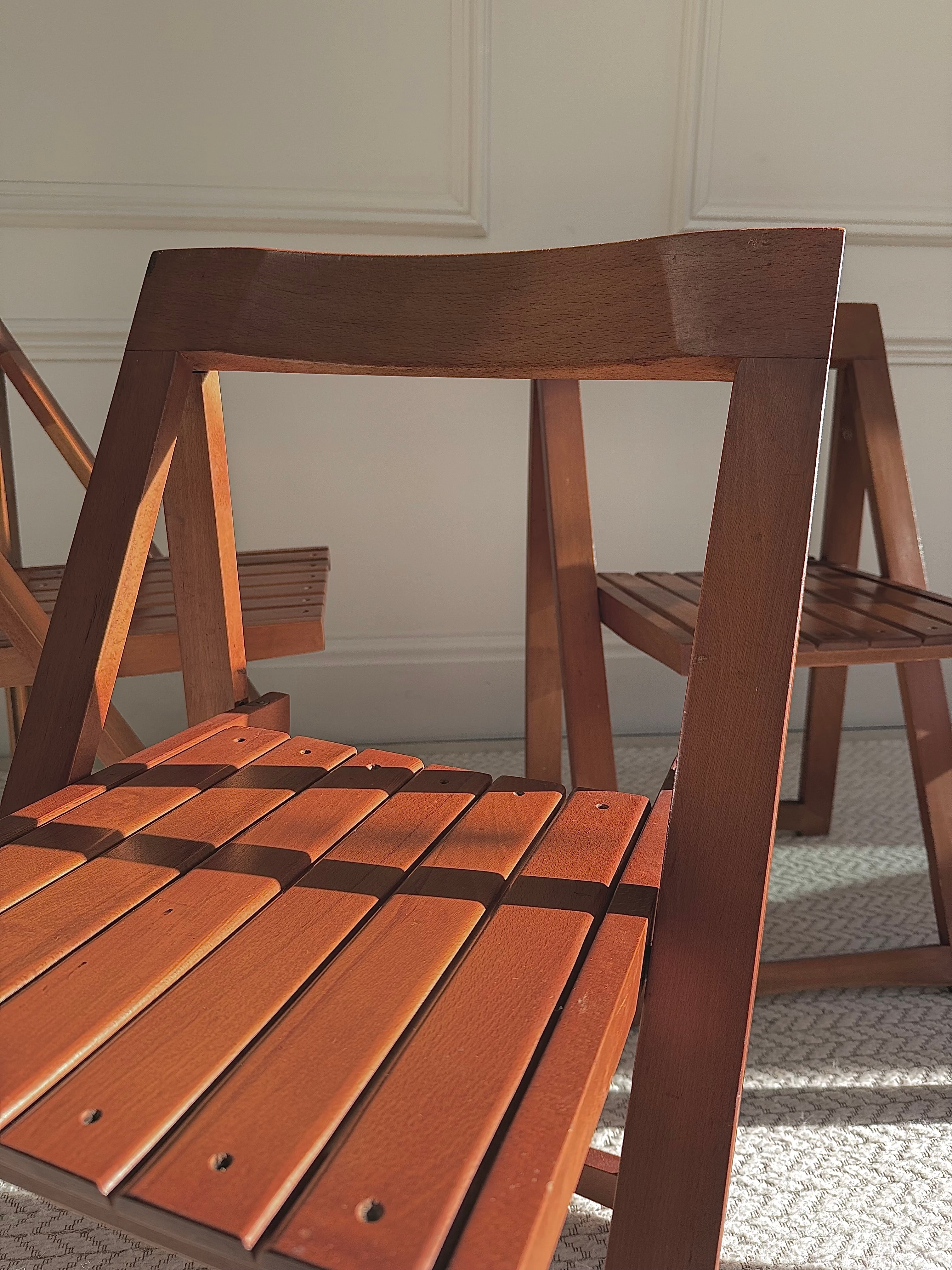 A Set Of 4 Trieste Folding Chairs By Aldo Jacober for Alberto Bazzani