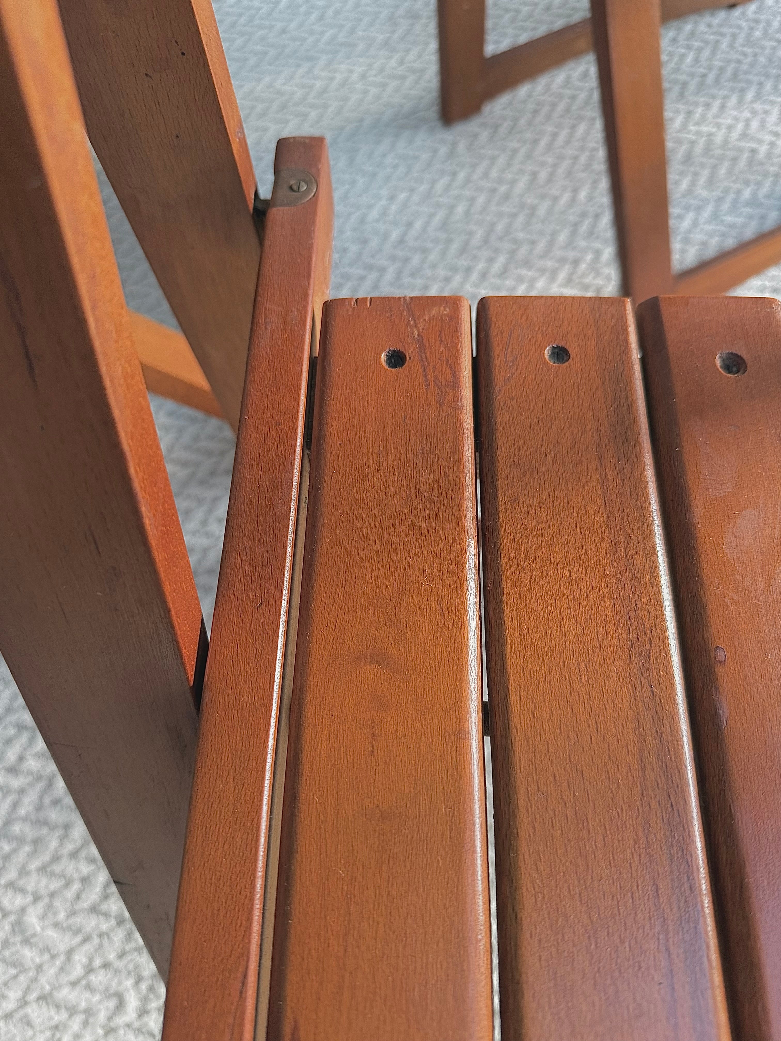 A Set Of 4 Trieste Folding Chairs By Aldo Jacober for Alberto Bazzani