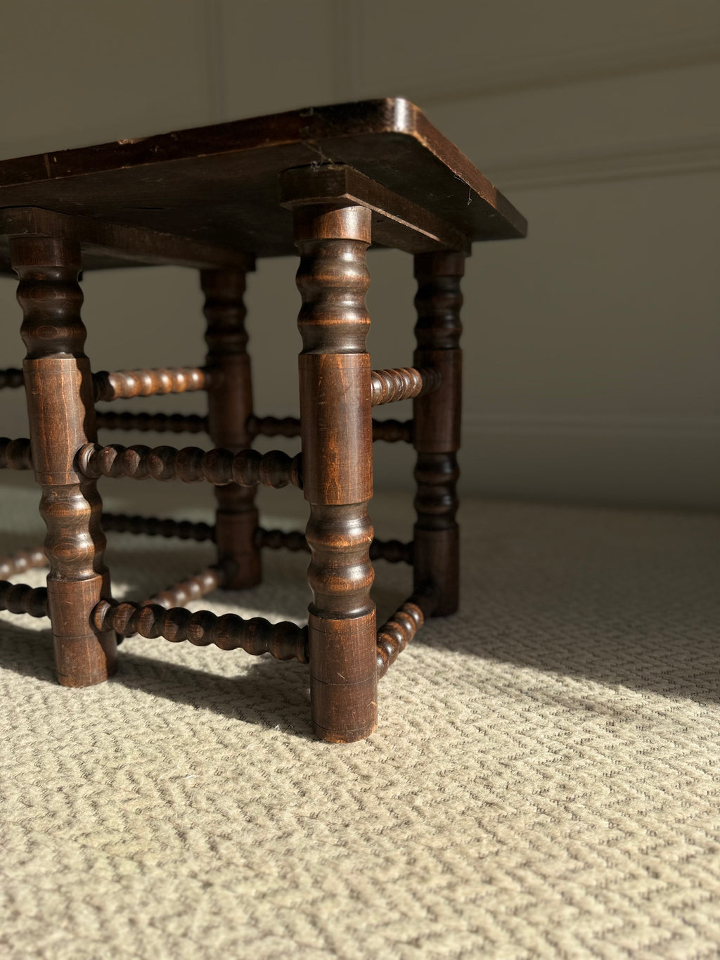 Brutalist Oak coffee table By Charles Dudouyt circa 1940s.