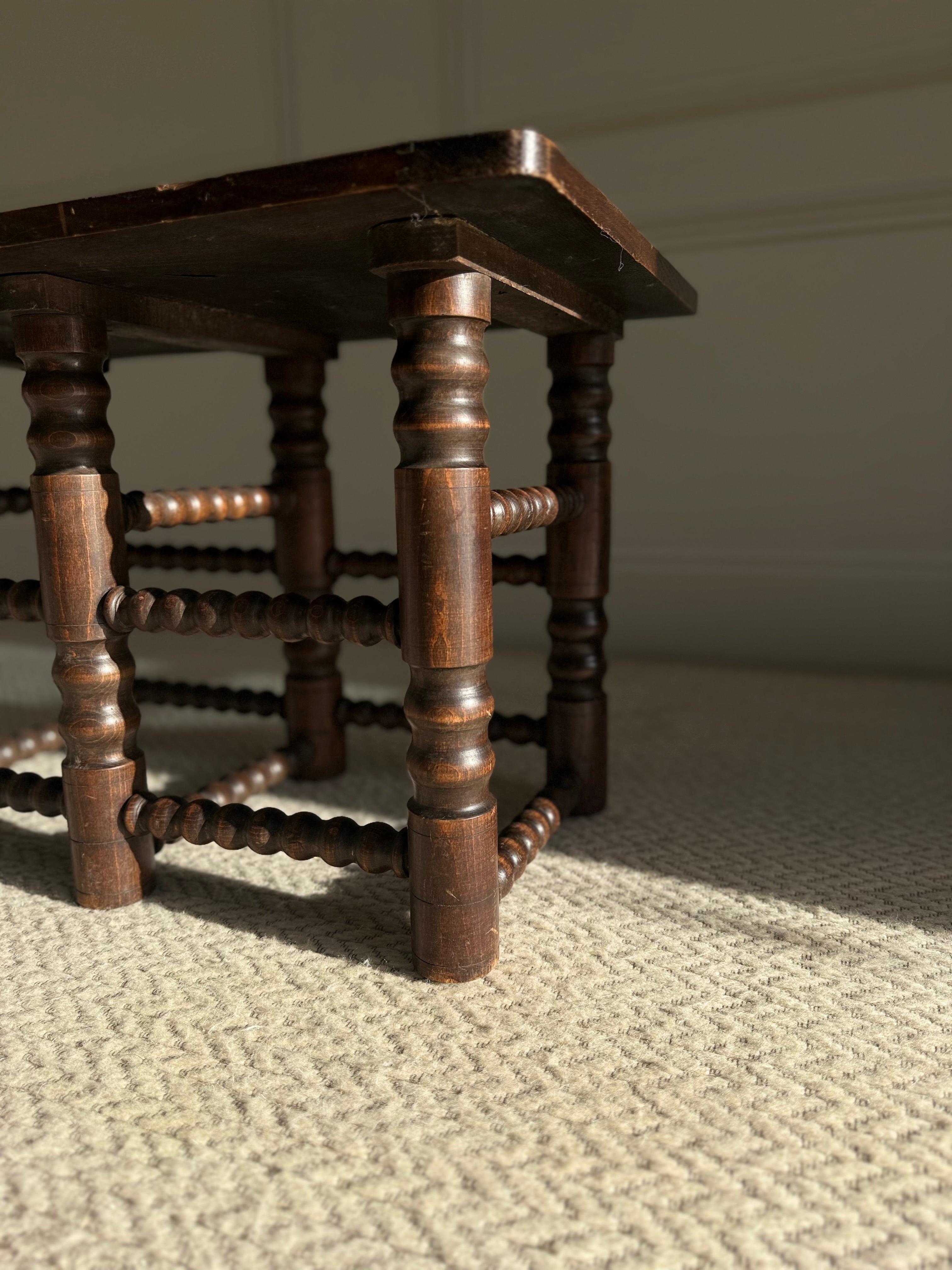 Brutalist Oak coffee table By Charles Dudouyt circa 1940s.