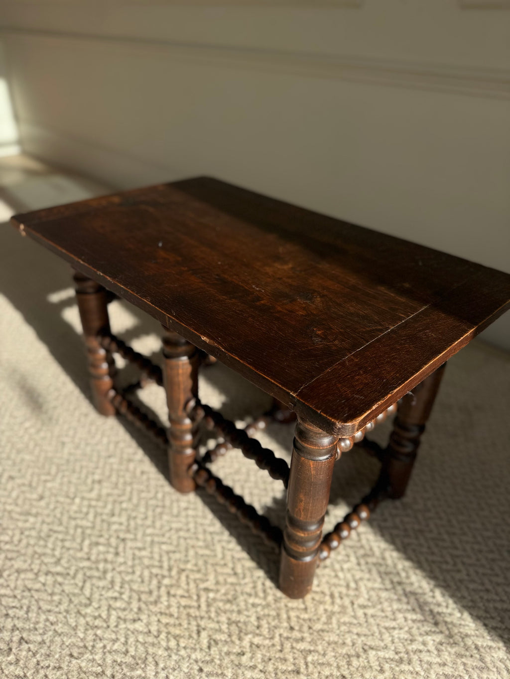 Brutalist Oak coffee table By Charles Dudouyt circa 1940s.