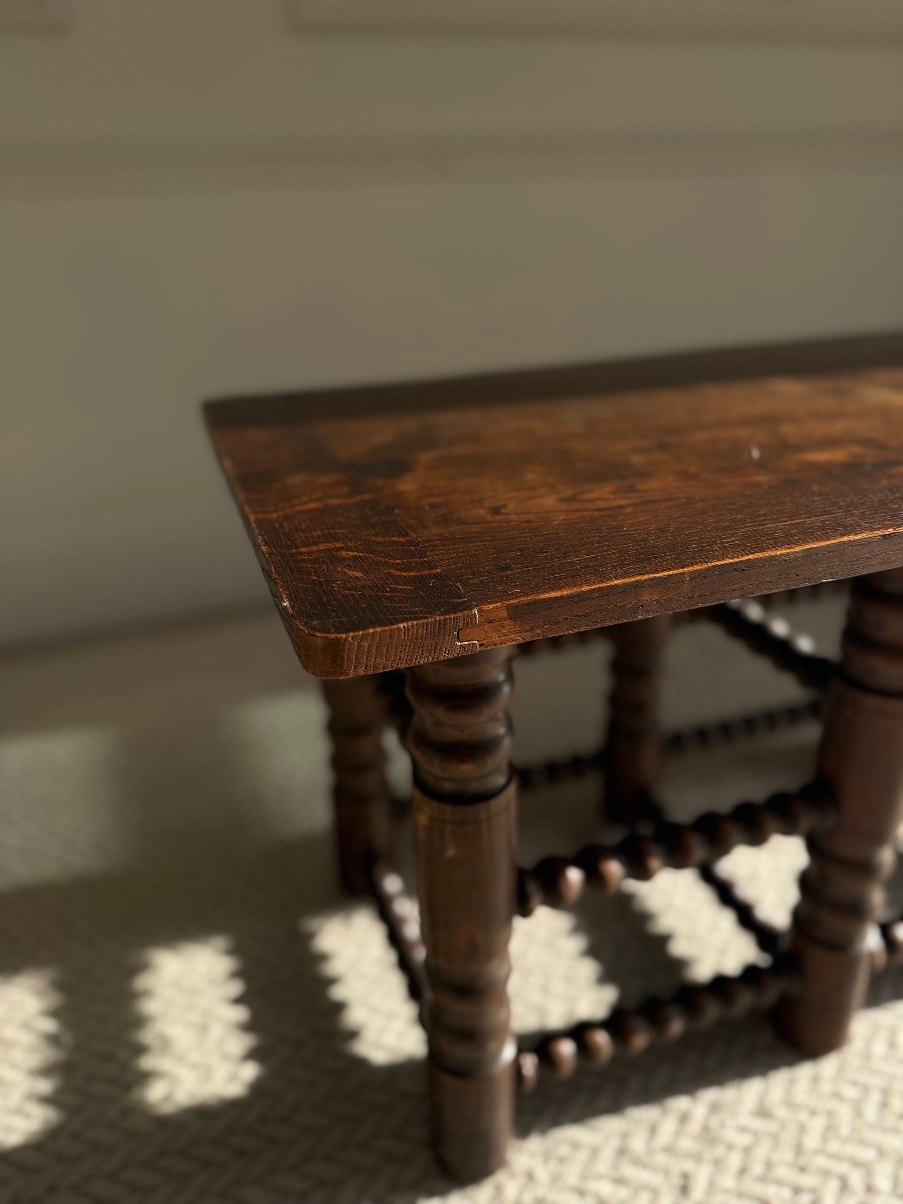 Brutalist Oak coffee table By Charles Dudouyt circa 1940s.