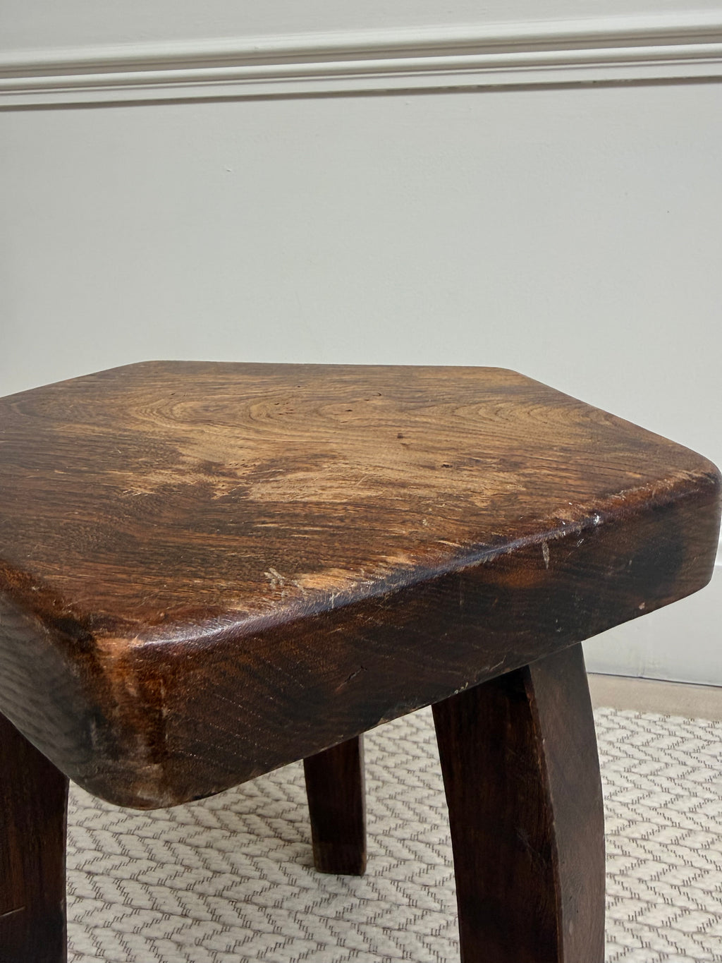 Vintage French Country Oak Milking Stool – Stool – MILLA OBJETS