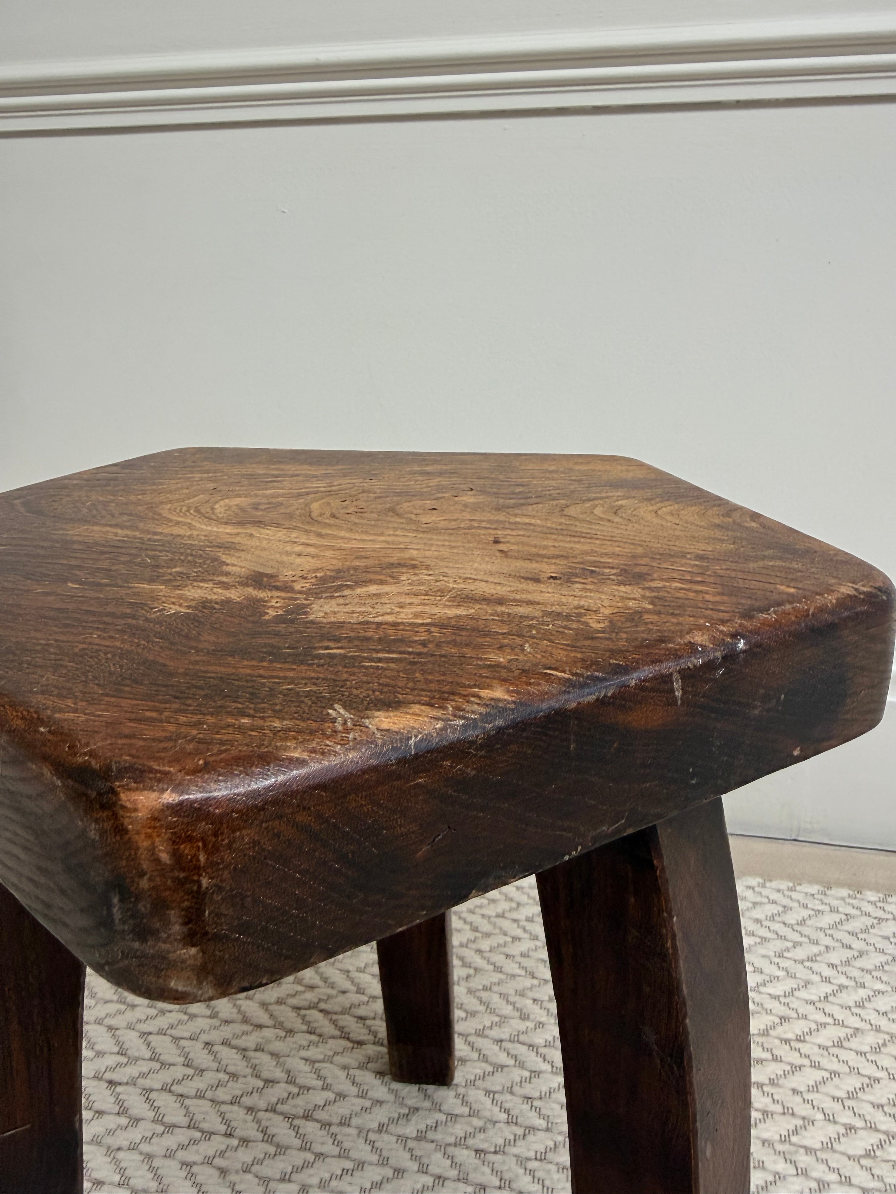 Vintage French Country Oak Milking Stool – Stool – MILLA OBJETS