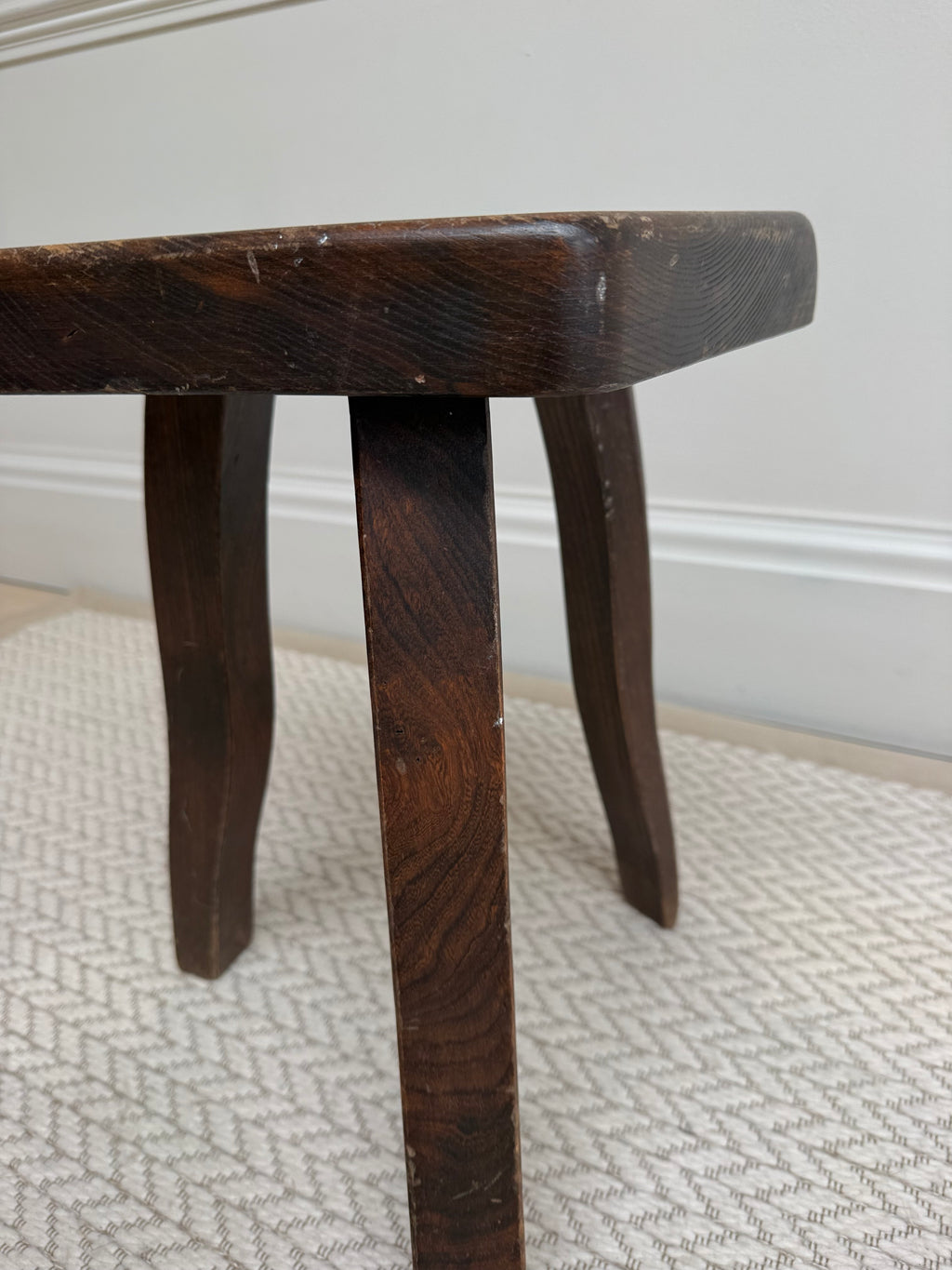 Vintage French Country Oak Milking Stool – Stool – MILLA OBJETS