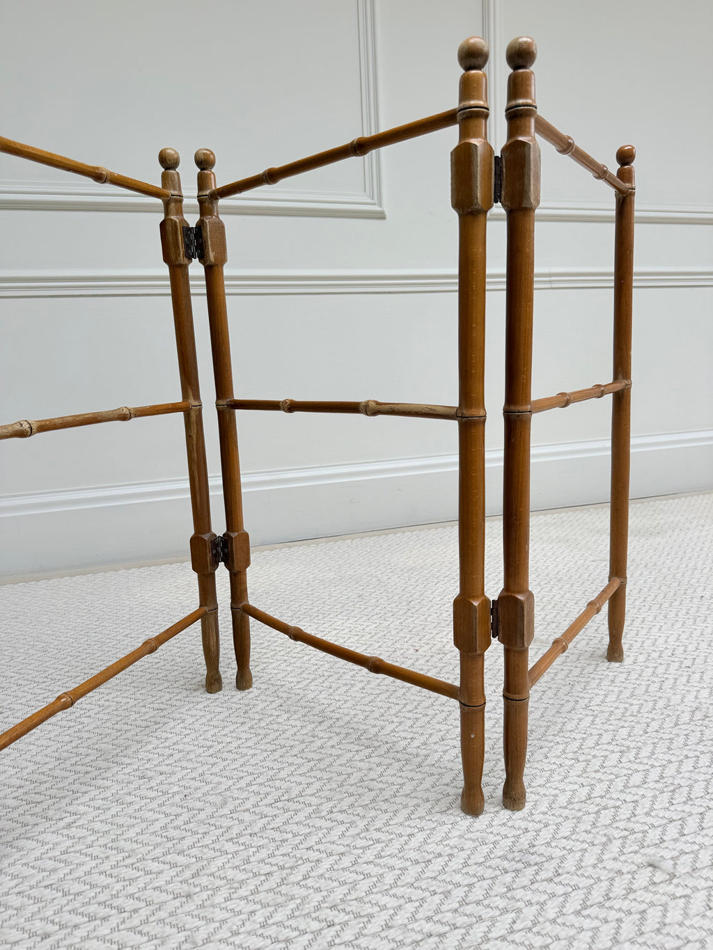 Vintage French Faux Bamboo Folding Wooden Towel Rail & Clothes Airer – Towel Rail – MILLA OBJETS