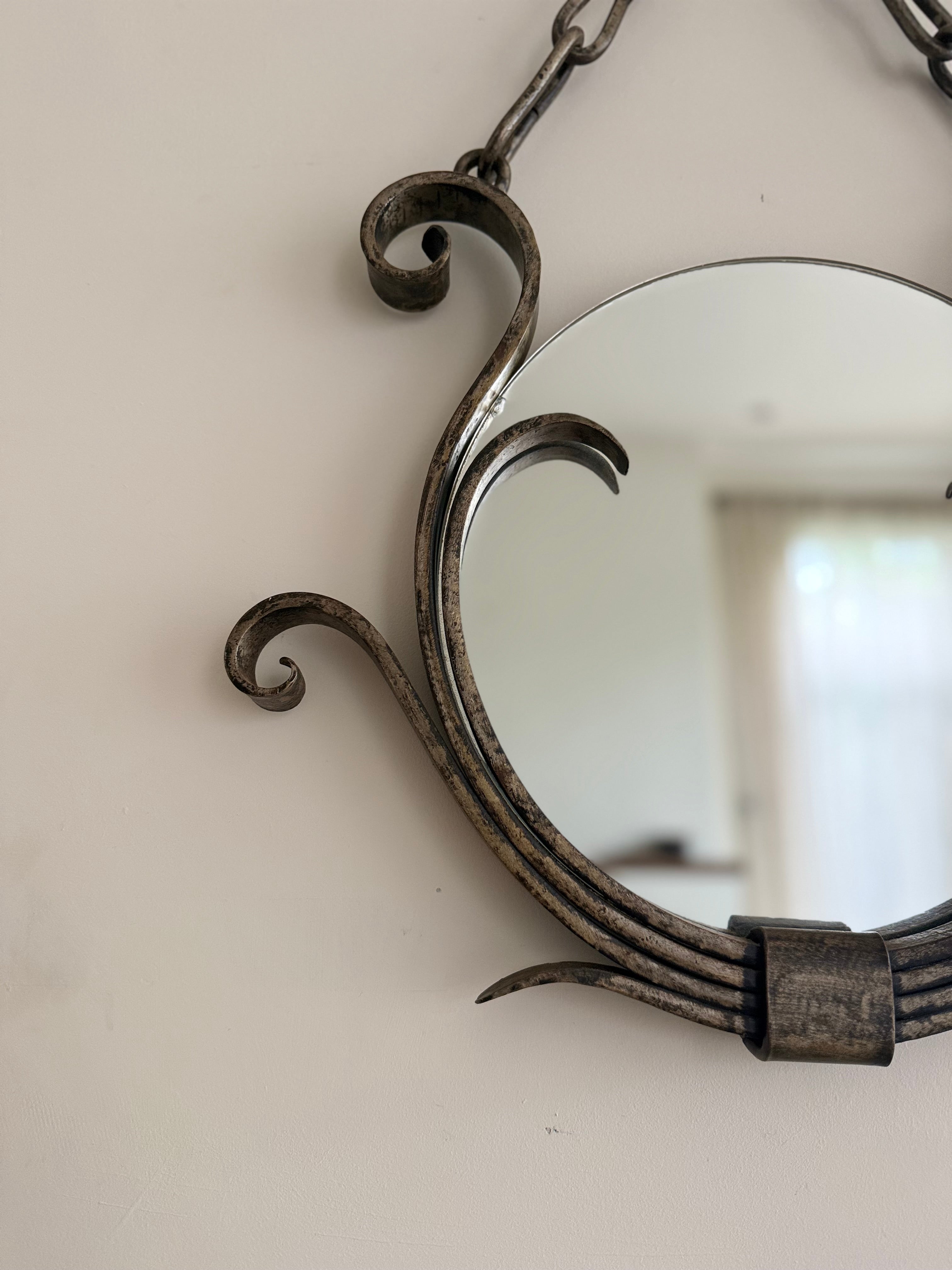 Raymond Subes 1940s Wrought Iron Wall Mirror – Mirror – MILLA OBJETS