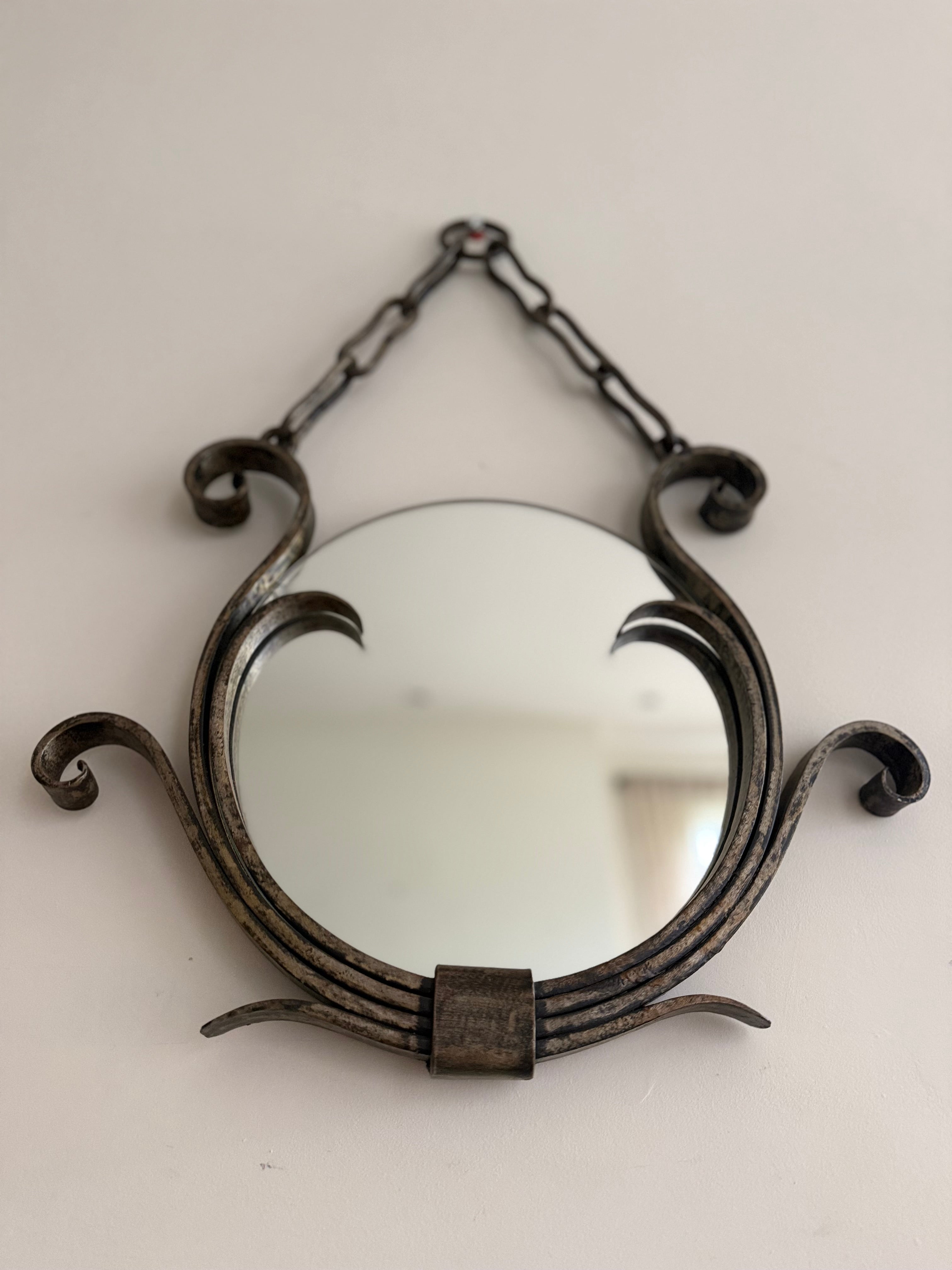 Raymond Subes 1940s Wrought Iron Wall Mirror – Mirror – MILLA OBJETS