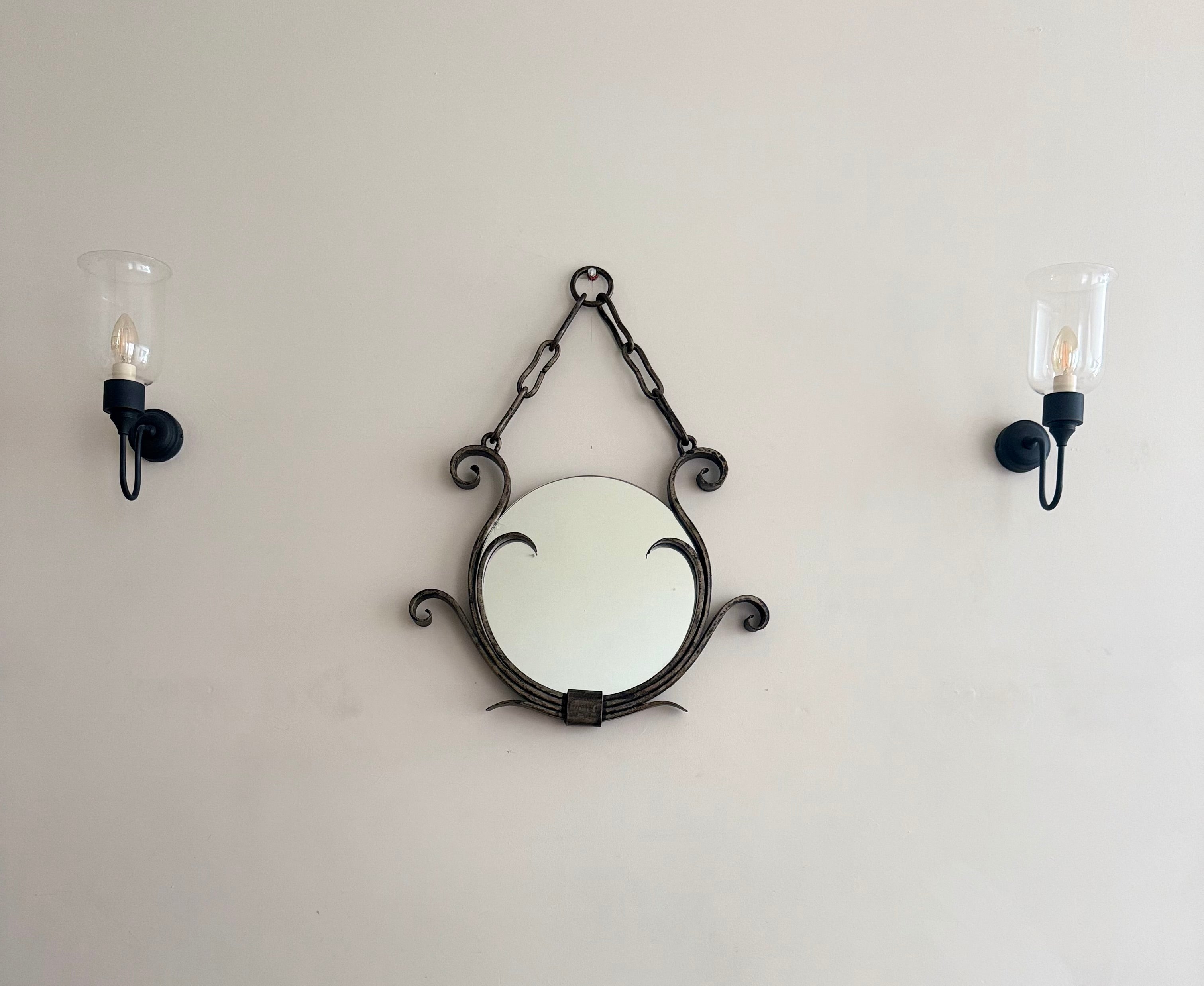 Raymond Subes 1940s Wrought Iron Wall Mirror – Mirror – MILLA OBJETS
